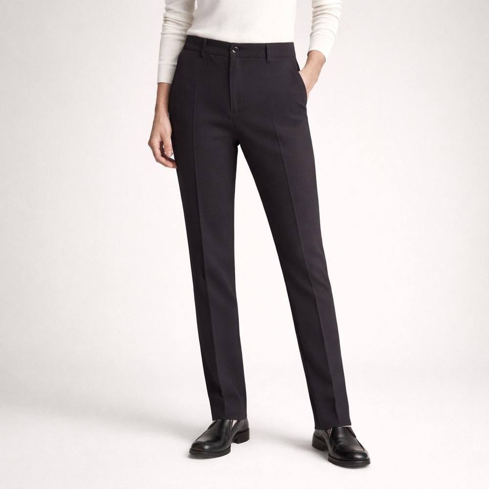 Benetton Black Tailored Dress Pants NWT US 2/ IT 38 Stretch 31.5”